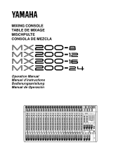 Yamaha MX200-8 Owner's Manual