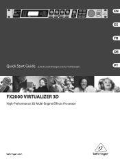 Behringer VIRTUALIZER 3D FX2000 Quick Start Guide