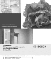 Bosch B36CL80SNS Use and Care Manual