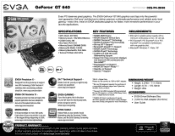 EVGA GeForce GT 640 Single Slot PDF Spec Sheet