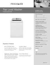 Frigidaire FAHE4045QW Product Specifications Sheet