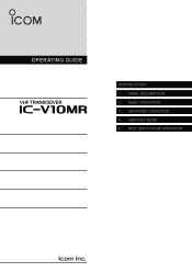 Icom IC-V10MR Operating Guide