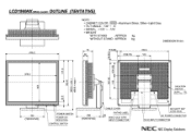 NEC LCD1960NX-BK MultiSync LCD1960NX-BK Mechanical Drawing