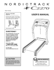 NordicTrack C2270 Treadmill English Manual