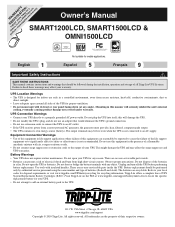 Tripp Lite SMART1500LCD Owner's Manual for SMART1200LCD, SMART1500LCD & OMNI1500LCD UPS Systems 932668