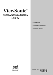 ViewSonic N3760W N3760W User Guide, English