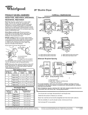Whirlpool WED4900XW Dimension Guide