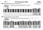 Yamaha H11 Quick Operation Guide