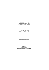ASRock 775VM800 User Manual
