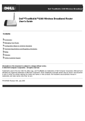 Dell TrueMobile 2300 Dell TrueMobile 2300 Wireless Broadband Router User's Guide
