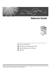 Ricoh Aficio MP 2500SPF Network Guide
