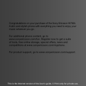 Sony Ericsson W760i User Guide