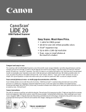 Canon CanoScan LiDE 20 CSLiDE20_spec.pdf