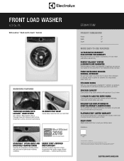Electrolux EFLW417SIW Product Specifications Sheet English