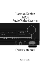 Harman Kardon AVR35 Owners Manual