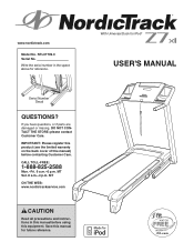 NordicTrack 27 Xi Treadmill English Manual