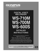 Olympus WS-600S WS-710M Instructions (English)
