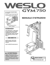 Weslo Gym 750 Italian Manual