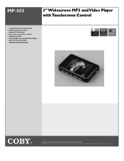 Coby MP-805 Brochure