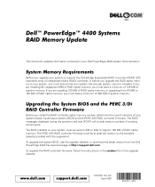 Dell PowerEdge 4400 RAID Memory Update