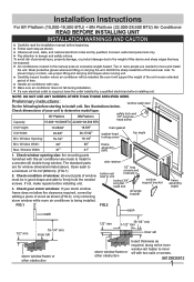 Frigidaire FFRA2822U2 Installation Instructions
