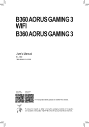 Gigabyte B360 AORUS GAMING 3 User Manual