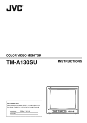 JVC TM-A130SU TM-A130SU monitor instruction manual (205KB)