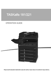 Kyocera TASKalfa 181 181/221 Operation Guide Rev-2