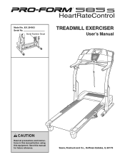 ProForm 585s Treadmill English Manual