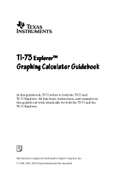 Texas Instruments TI-73VSC Guidebook