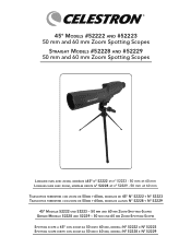 Celestron 15-45x 50mm 45 Degree UpClose Spotting Scope Zoom Spotting Scopes  Manual (English, French, German, Spanish, Italian)