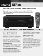 Denon AVR-1082 Literature/Product Sheet