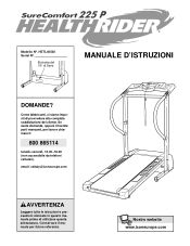HealthRider Softstrider 225p Treadmill Italian Manual
