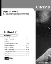 Humax CR-3510 User Manual