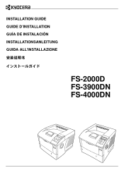 Kyocera FS-3900DN FS-2000D/3900DN/4000DN Installation Guide Rev-1.1