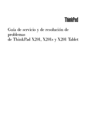 Lenovo ThinkPad X201s (Spanish) Service and Troubleshooting Guide