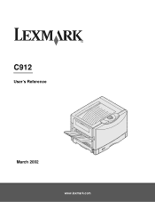 Lexmark C912 User's Reference