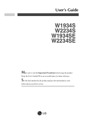 LG W1934S Owner's Manual (English)