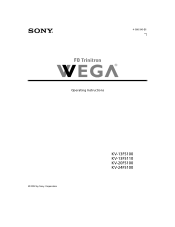 Sony KV-13FS110 Operating Instructions