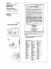 Sony SRF-42 Operating Instructions  (primary manual)