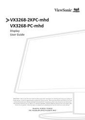 ViewSonic VX3268-PC-MHD User Guide