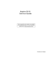 Acer Aspire 5515 Acer Aspire 5515 Notebook Service Guide