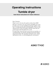 Asko T743C User manual 80 891 30 ASKO T743C AE