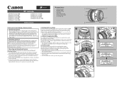Canon EF 100mm f/2 USM EF20mm F2.8 USM Instruction Manual