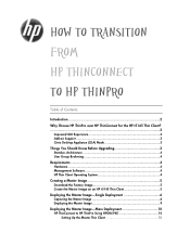 HP T5145 How to Transition from HP ThinConnect to HP ThinPro