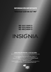 Insignia NS-32L120A13 Important Information (Spanish)
