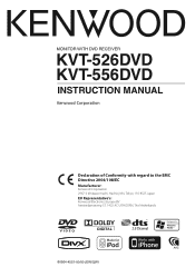 Kenwood KVT-556DVD User Manual