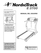 NordicTrack E 3700 Treadmill Spanish Manual