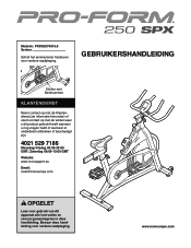 ProForm 250 Spx Bike Dutch Manual