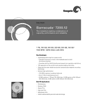 Seagate ST31500341AS Barracuda 7200.12 Data Sheet